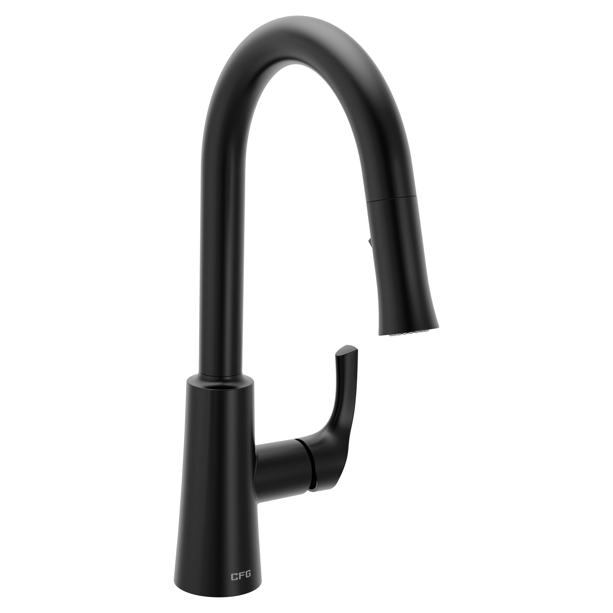 Ash Matte black one-handle high arc pulldown kitchen faucet – Moen