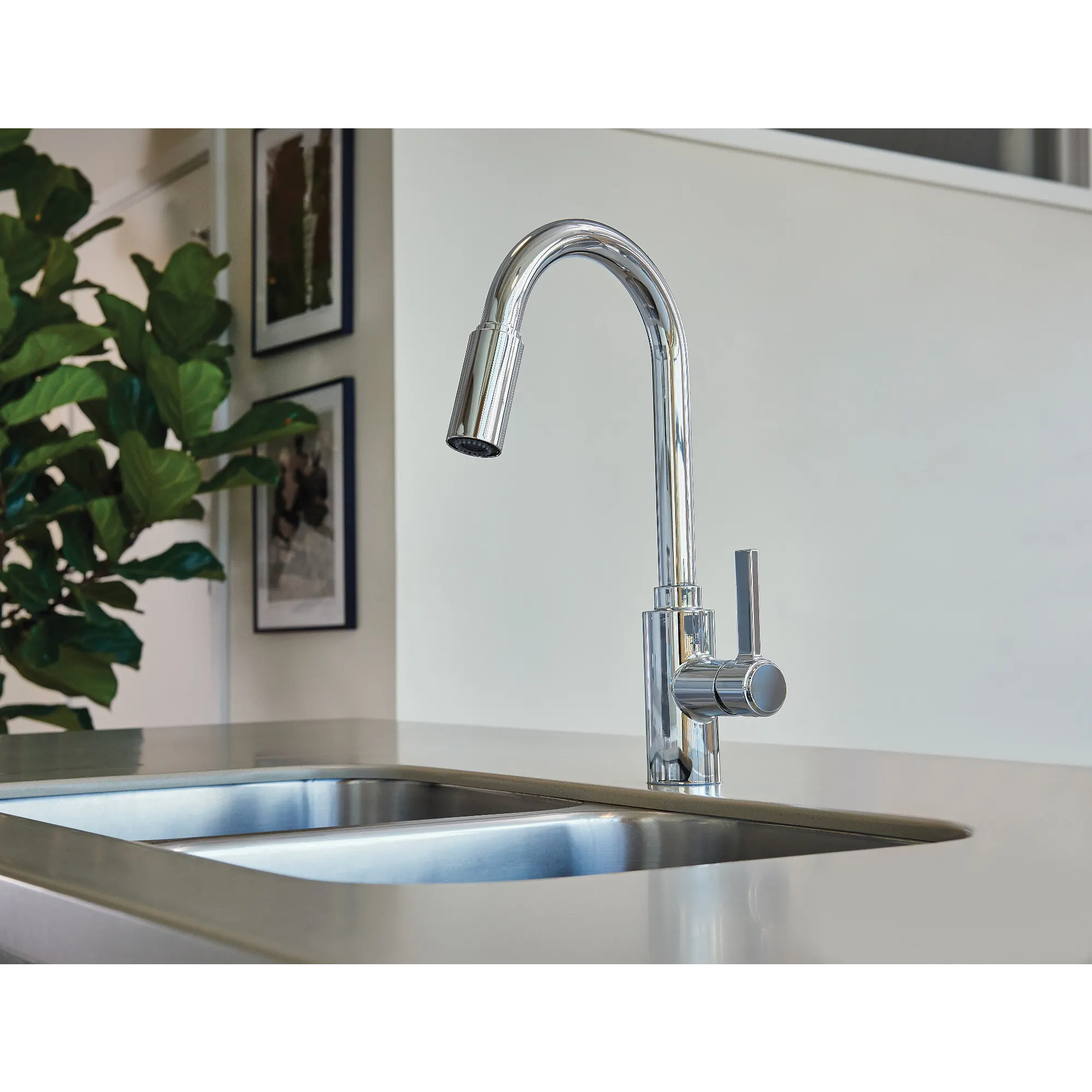 Genta LX One-Handle High Arc Pulldown Kitchen Faucet – Moen