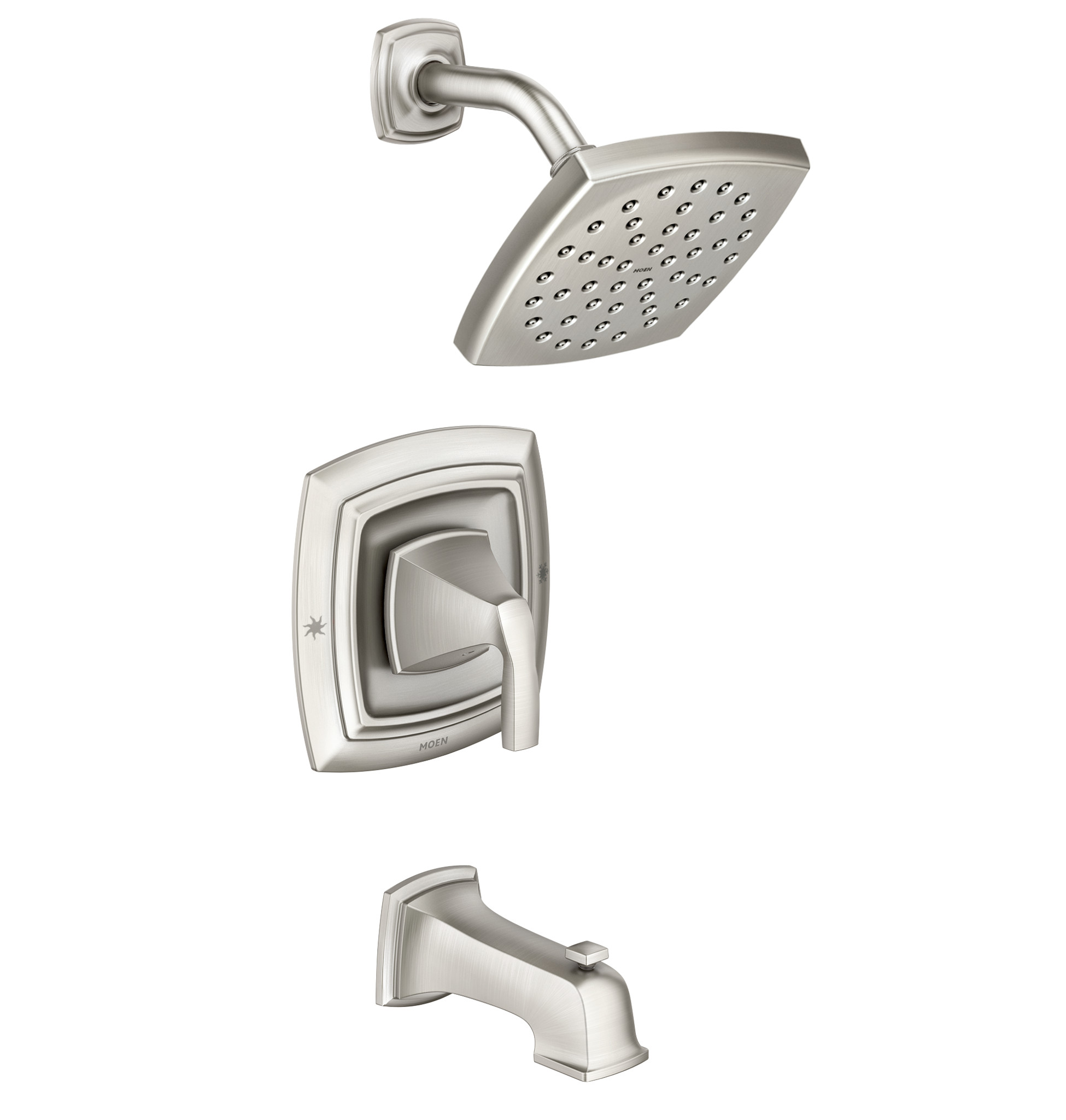 order B7♡ Hensley Spot Resist Brushed Nickel Posi-Temp(R) Tub/Shower – Moen