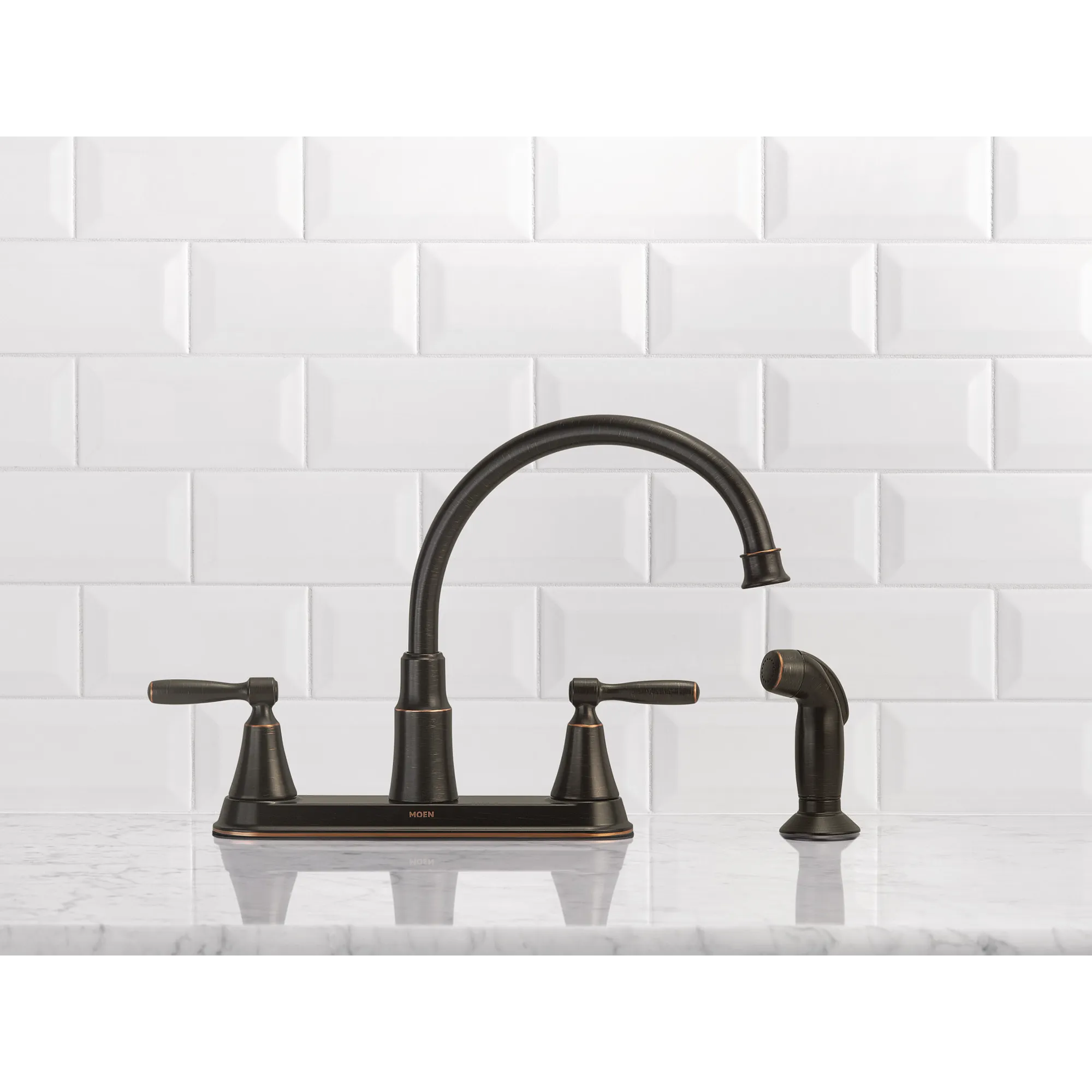 みぐのん Hutchinson Two-Handle High Arc Kitchen Faucet – Moen