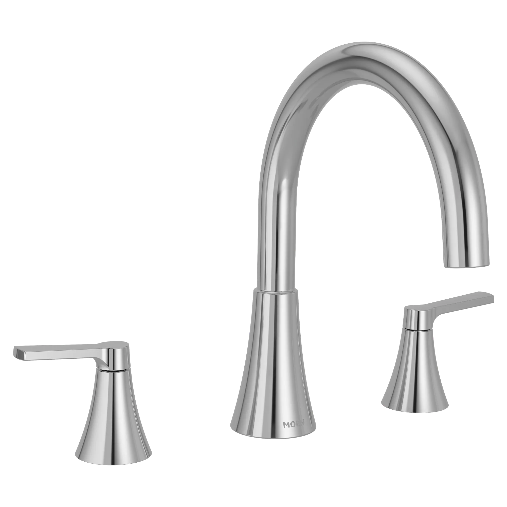 Jase Chrome two-handle non diverter roman tub faucet – Moen