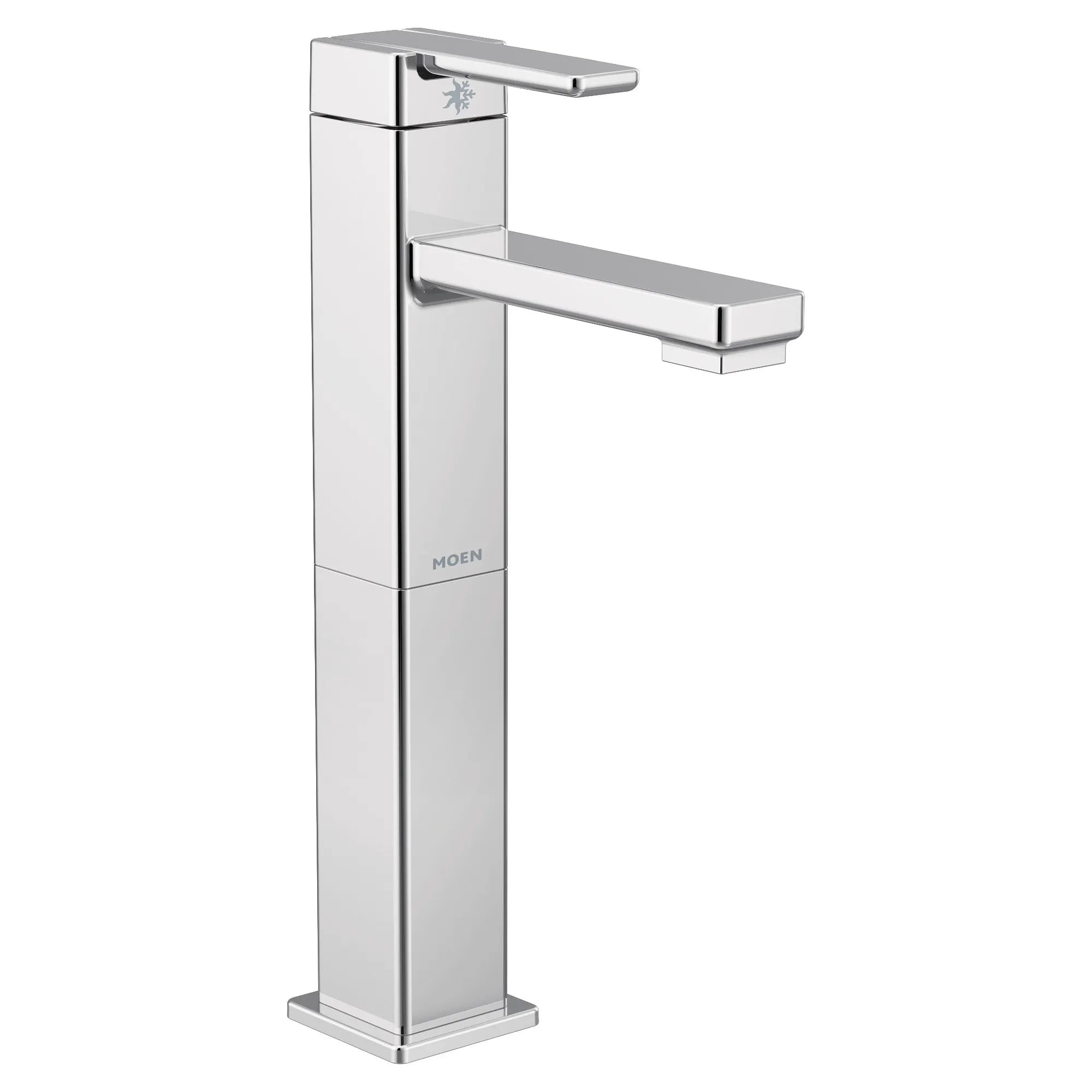 しもーん 90 Degree One-Handle High Arc Vessel Bathroom Faucet – Moen