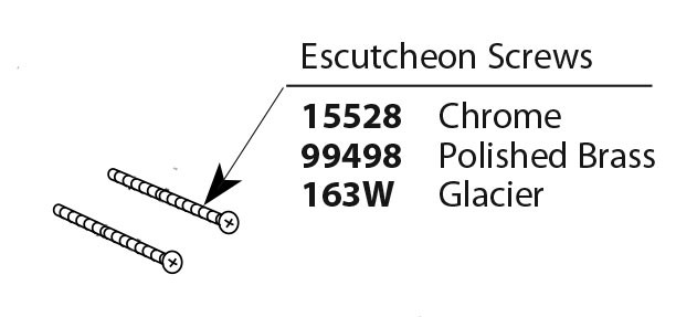 Moen Glacier Escutcheon Screws (2 Screws) for a Single-Handle Tub/Shower Escutcheon