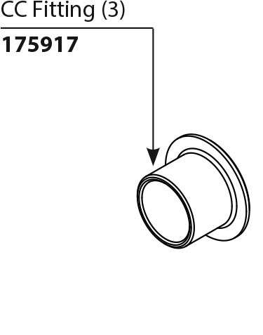 Commercial Parts & Accessories CC Fitting (Package of 3)