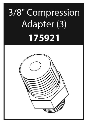 Commercial Parts & Accessories 3/8" Compression Adapter (Package of 3)