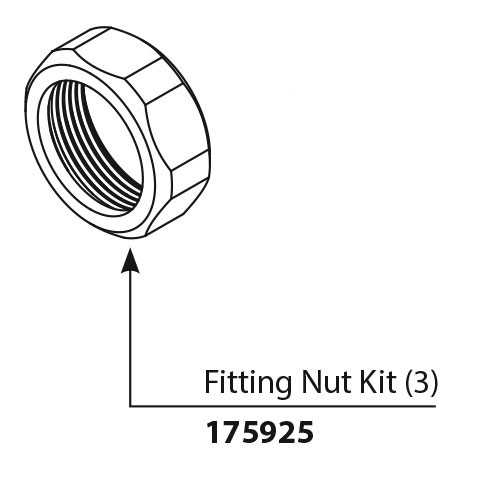 Commercial Parts & Accessories Fitting Nut Kit (Package of 3)