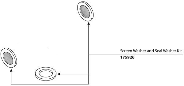 Commercial Parts & Accessories Screen Washer And Seal Washer Kit (package Of 3)