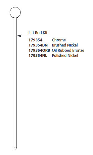 Wynford Polished Nickel Lift Rod Kit