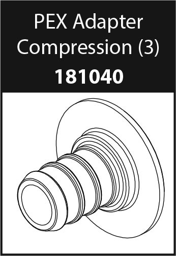 Commercial Parts & Accessories PEX Adapter Compression (Package of 3)