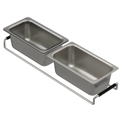 Workstation System Stainless Steel Prep Bins with Lids