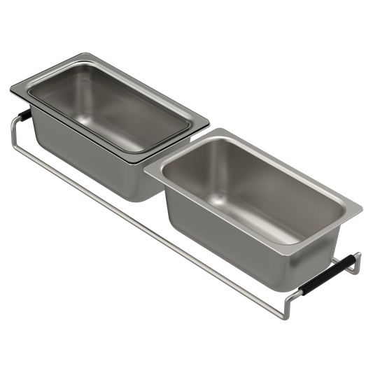 Workstation System Stainless Steel Prep Bins with Lids