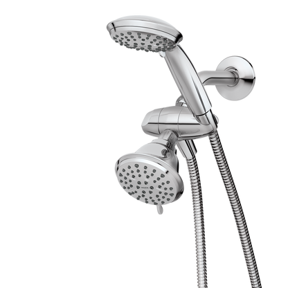 Attune Chrome eight-function 4.75" diameter spray head standard with handshower