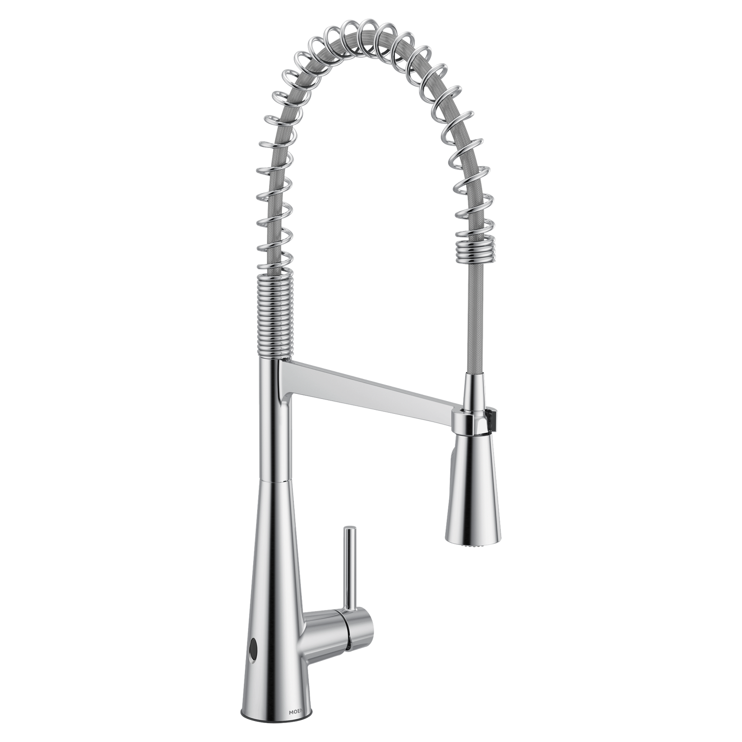 Sleek MotionSense Wave Chrome One-Handle High Arc Pre-Rinse Spring Pulldown Kitchen Faucet