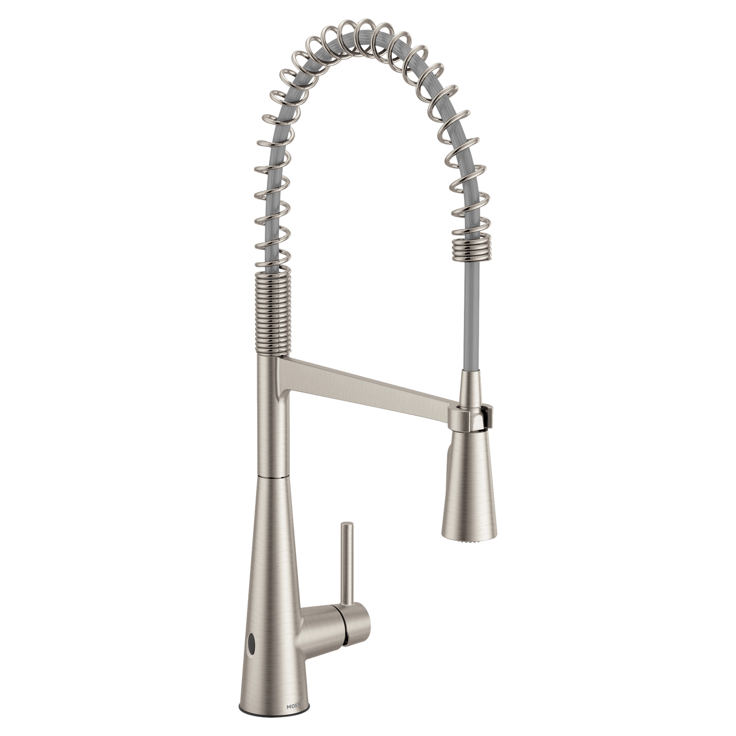 Sleek MotionSense Wave Chrome One-Handle High Arc Pre-Rinse Spring Pulldown Kitchen Faucet