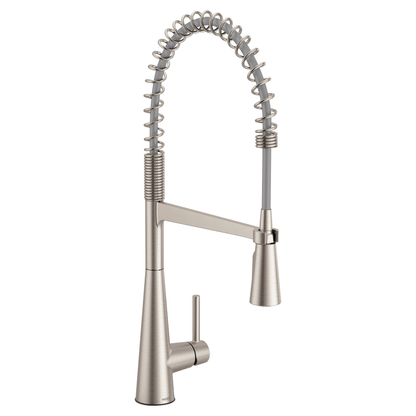 Sleek One-Handle Pre-Rinse Spring Pulldown Kitchen Faucet