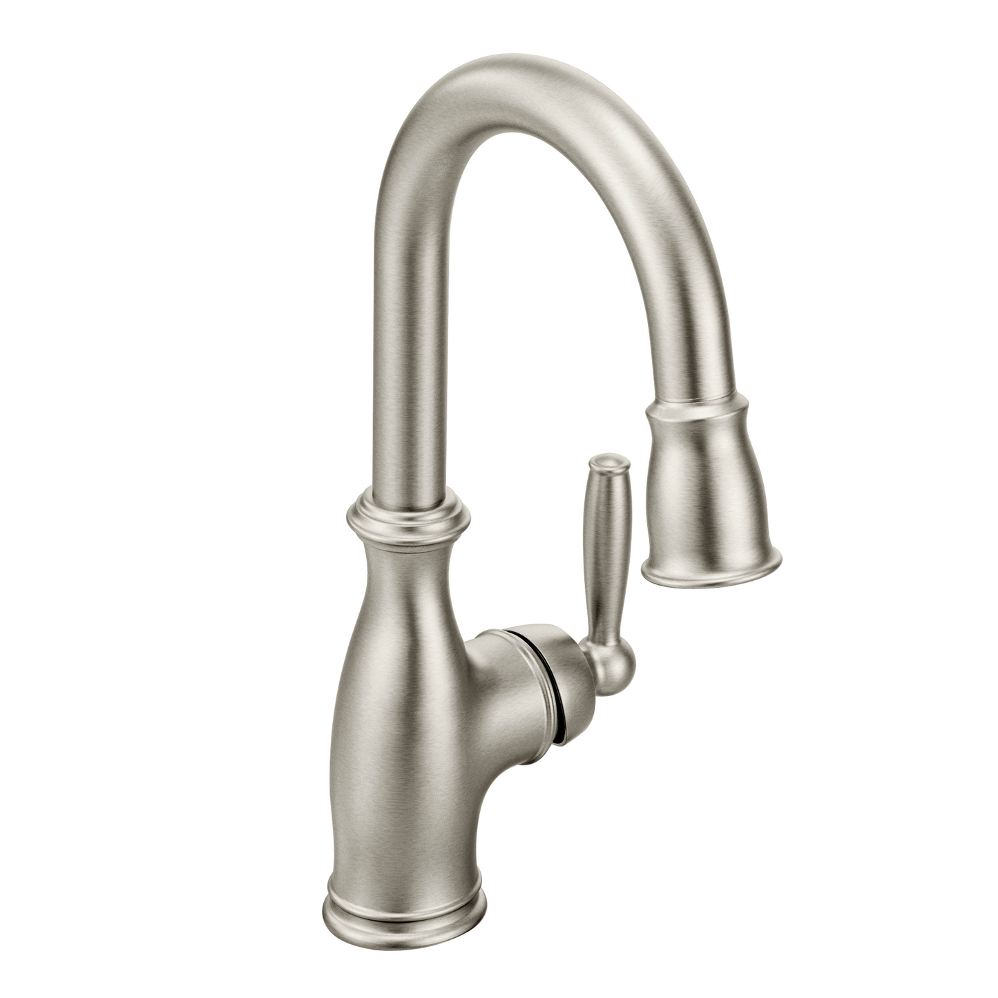 Brantford Chrome One-Handle High Arc Pulldown Bar Faucet