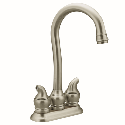 Monticello Chrome two-handle high arc bar faucet