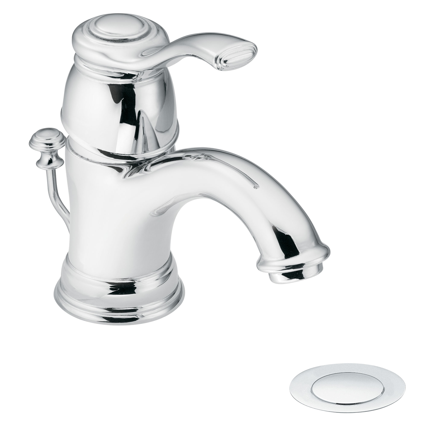 Kingsley Chrome One-Handle Low Arc Bathroom Faucet