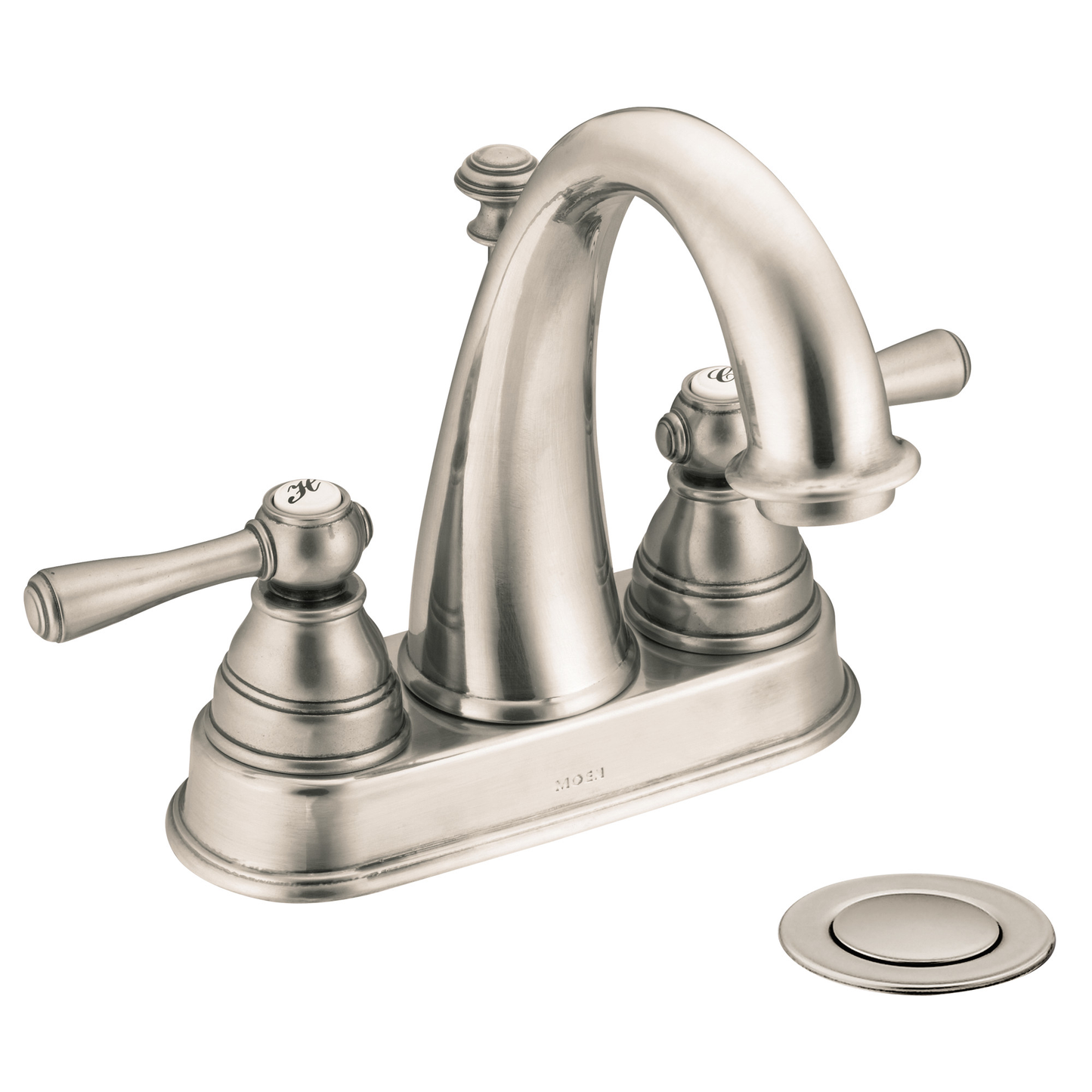 Kingsley Chrome Two-Handle High Arc Bathroom Faucet