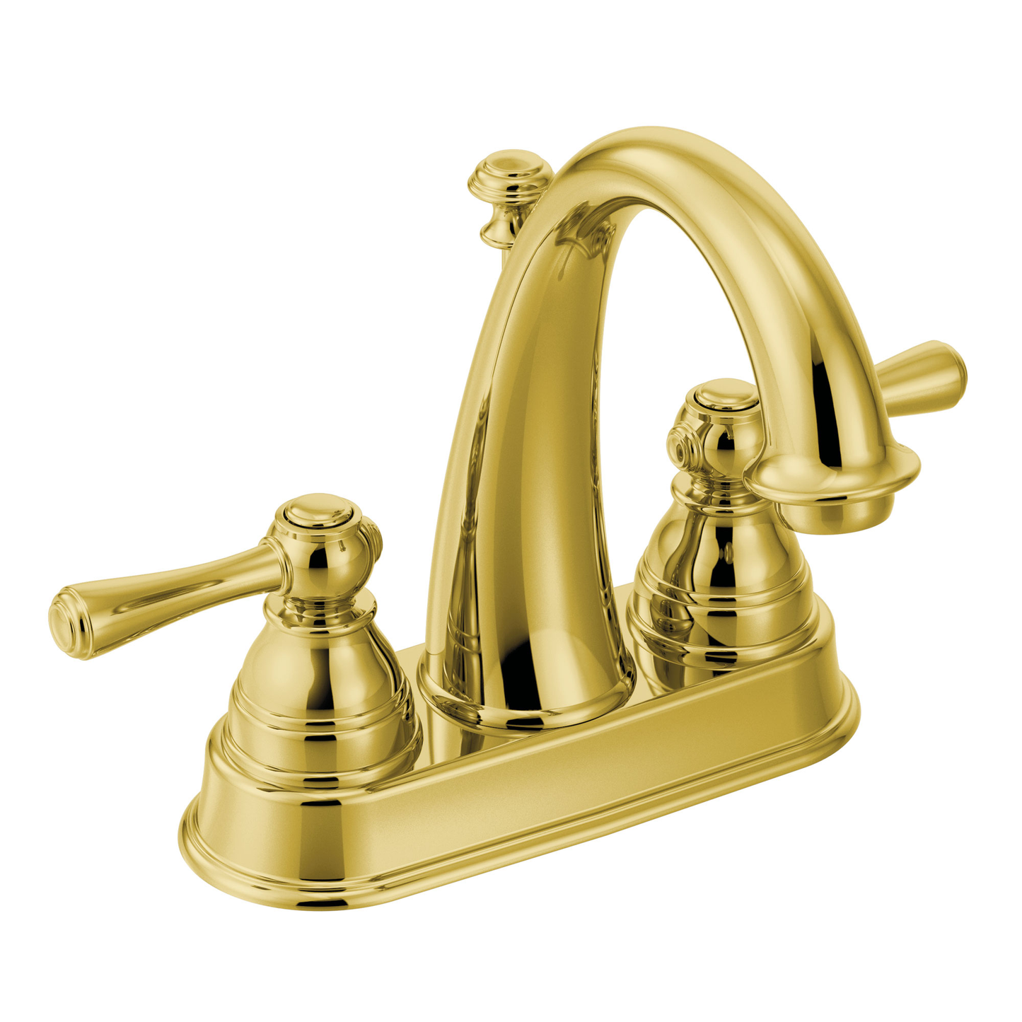 Kingsley Chrome Two-Handle High Arc Bathroom Faucet