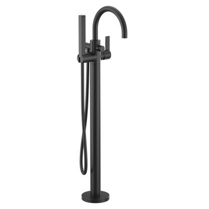 Cia Chrome one-handle tub filler includes hand shower