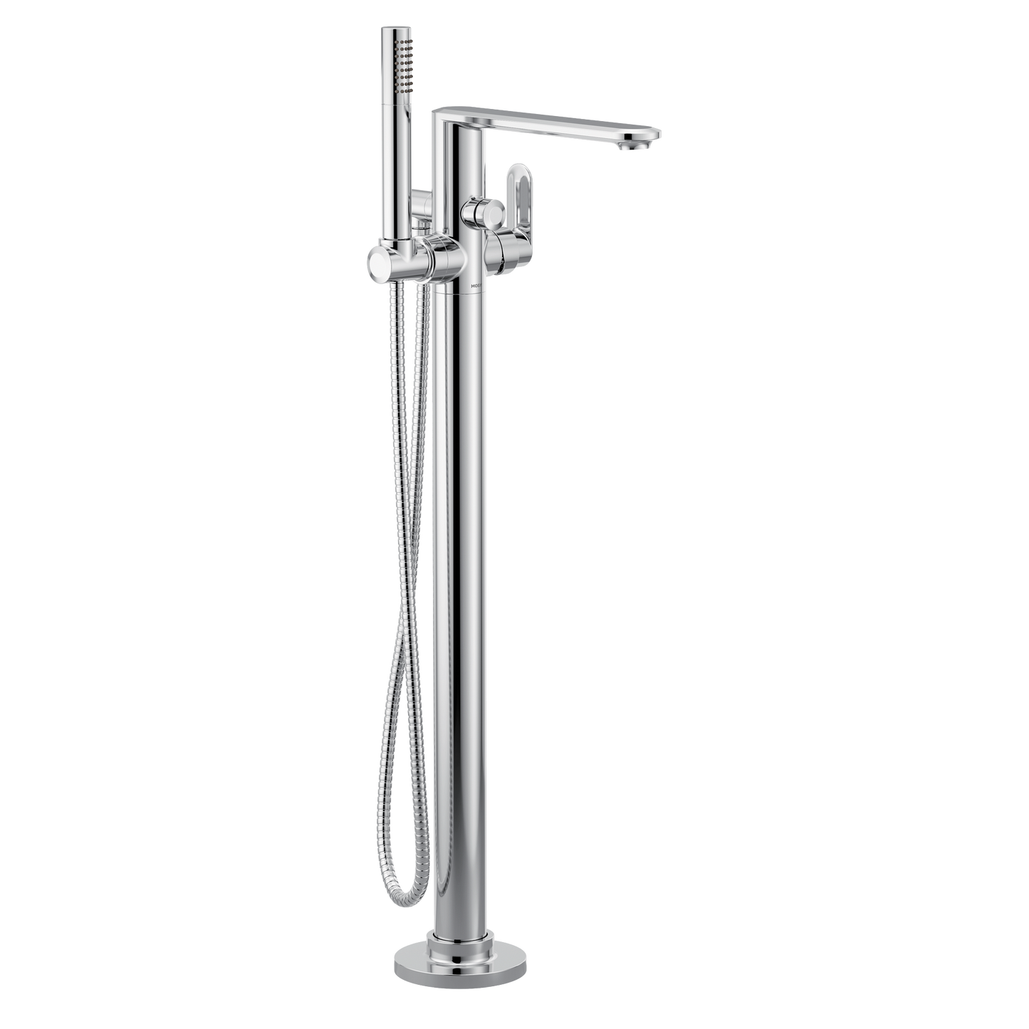 Greenfield Chrome one-handle tub filler includes hand shower