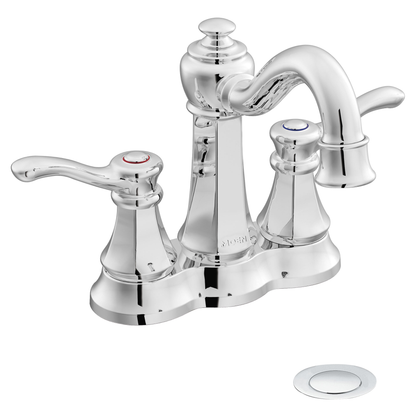 Vestige Chrome two-handle high arc bathroom faucet