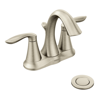 Eva Chrome Two-Handle High Arc Bathroom Faucet