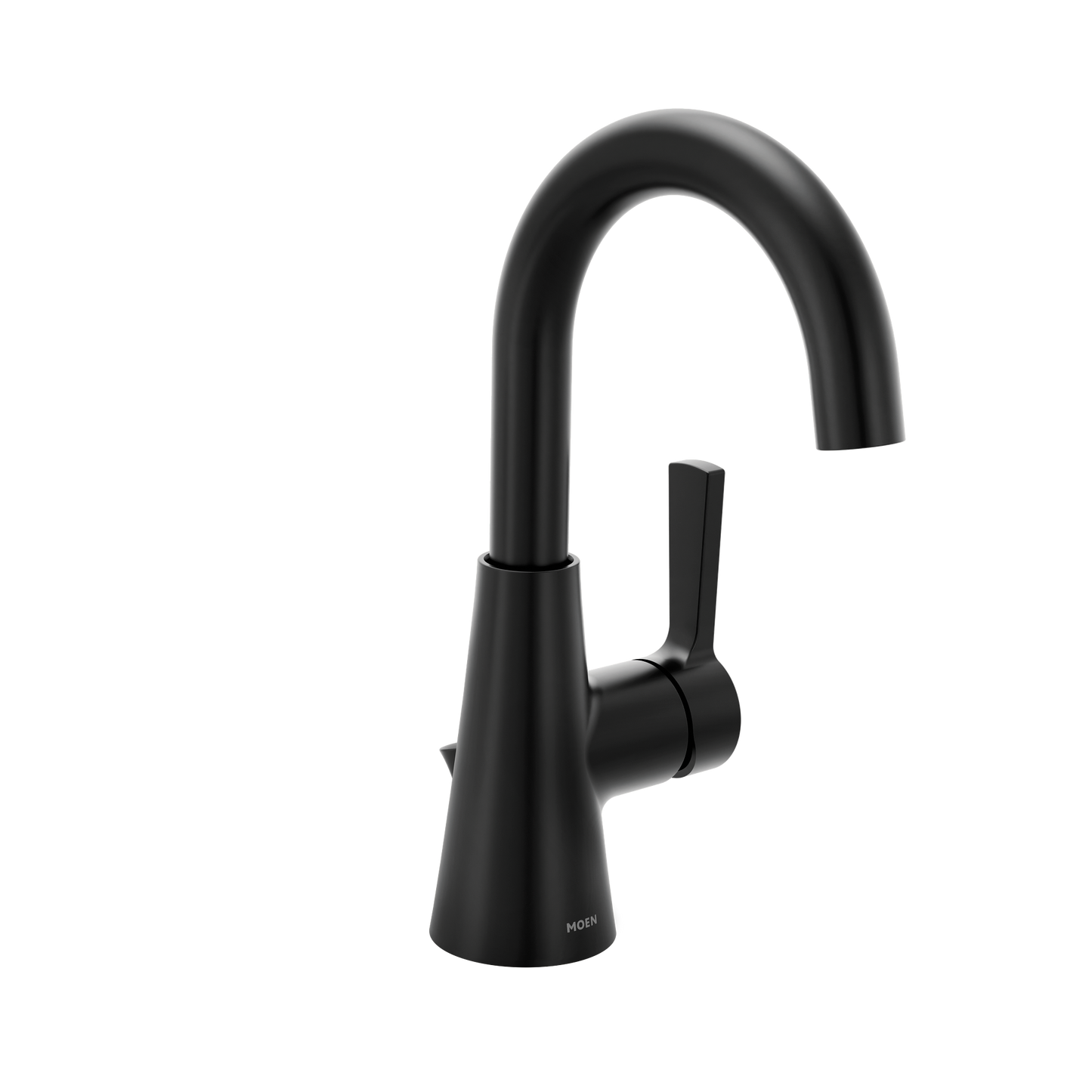 Chrome one-handle high arc bathroom faucet