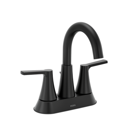 Jase Chrome two-handle high arc bathroom faucet