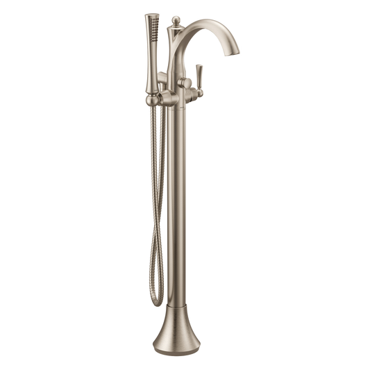 Wynford Chrome one-handle tub filler includes hand shower