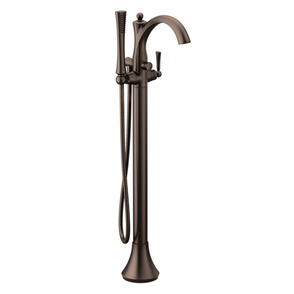 Wynford Chrome one-handle tub filler includes hand shower