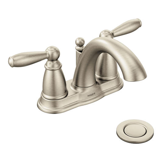 Brantford Chrome Two-Handle High Arc Bathroom Faucet