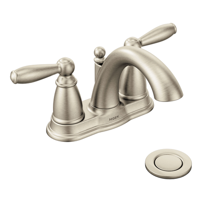 Brantford Chrome Two-Handle High Arc Bathroom Faucet