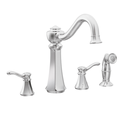 Vestige Chrome two-handle high arc kitchen faucet