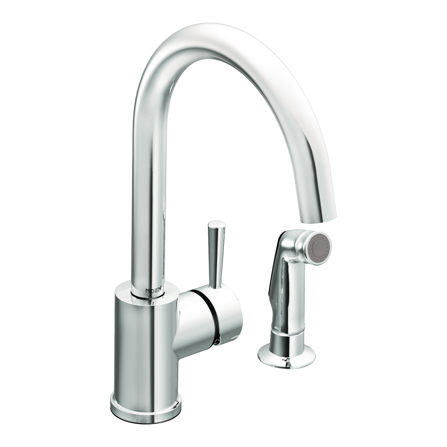 Level Chrome one-handle high arc kitchen faucet