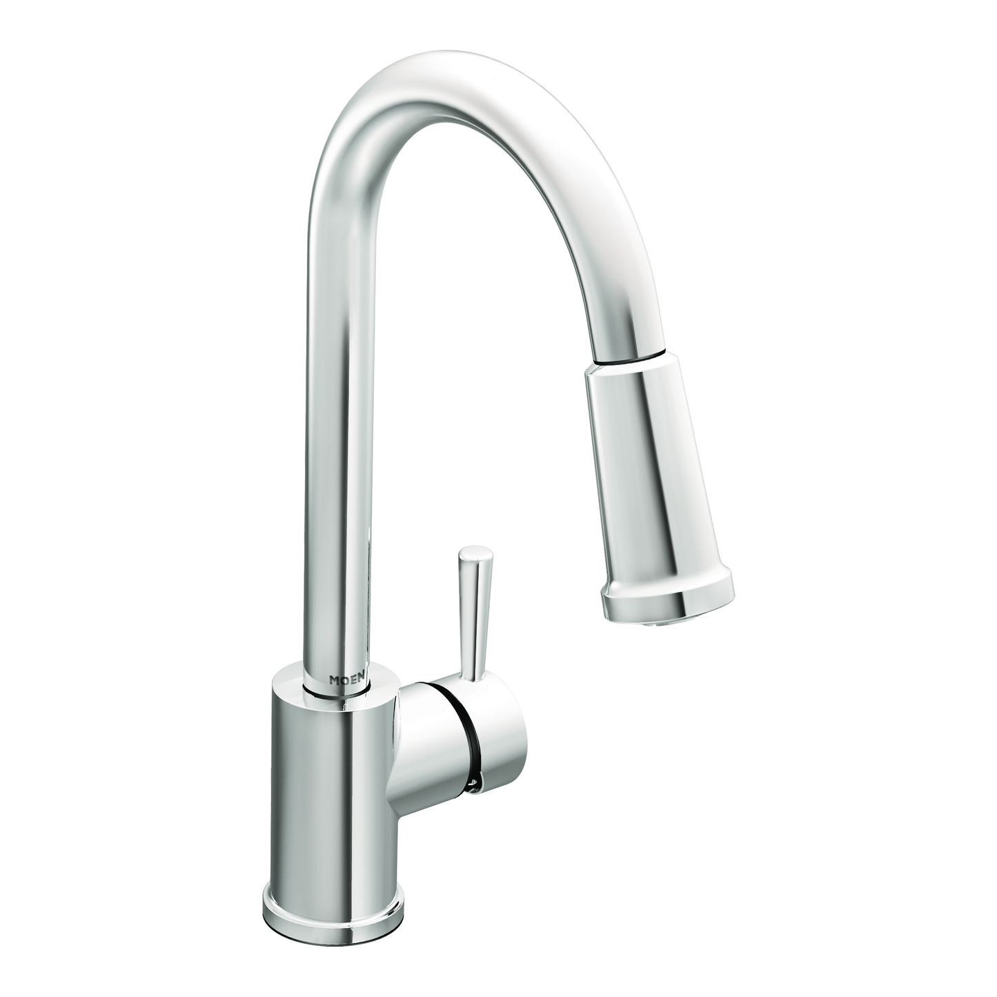 Level Chrome one-handle high arc pulldown kitchen faucet