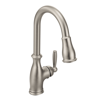 Brantford Chrome One-Handle High Arc Pulldown Kitchen Faucet