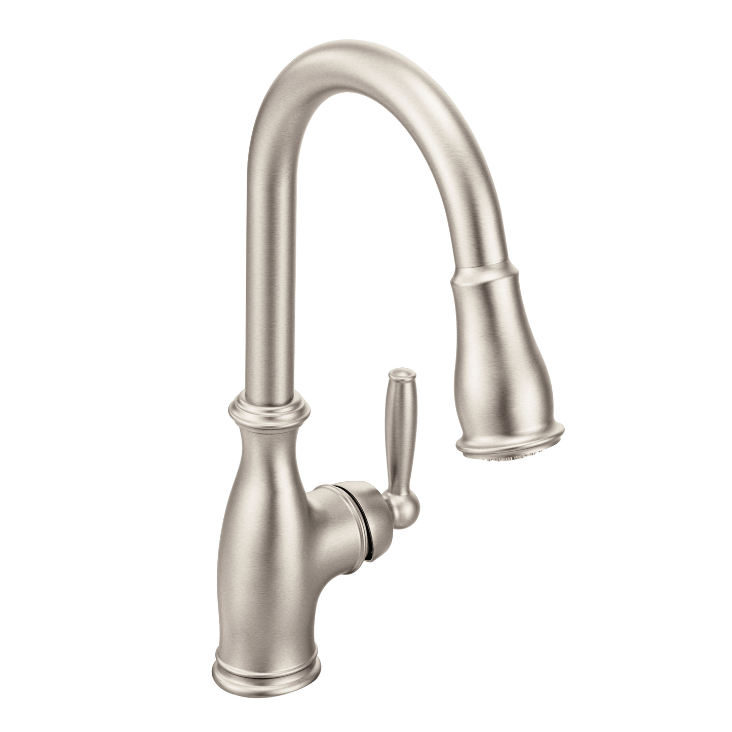 Brantford Chrome One-Handle High Arc Pulldown Kitchen Faucet