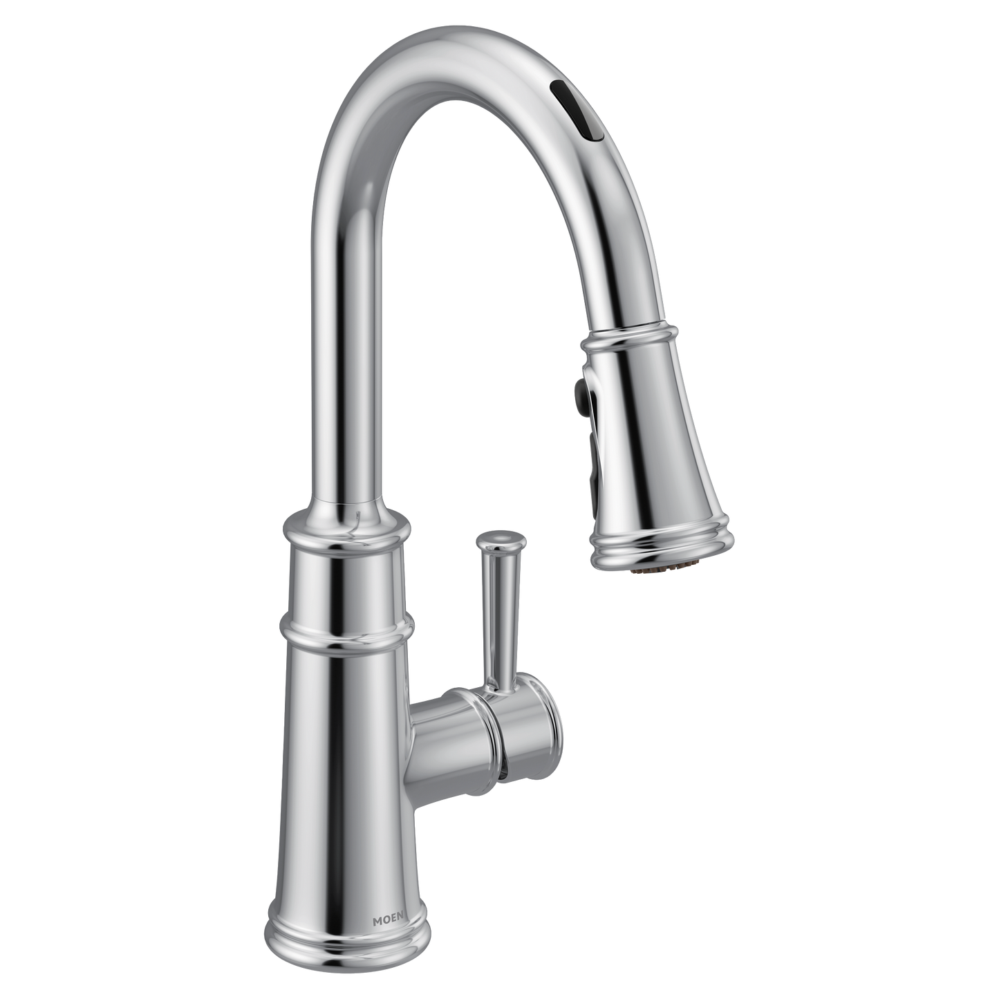 Belfield Chrome one-handle high arc pulldown kitchen faucet