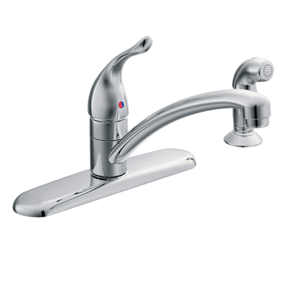 Chateau Chrome one-handle low arc kitchen faucet