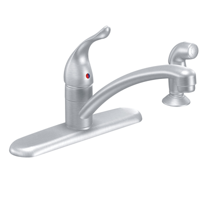 Chateau Chrome One-Handle Low Arc Kitchen Faucet