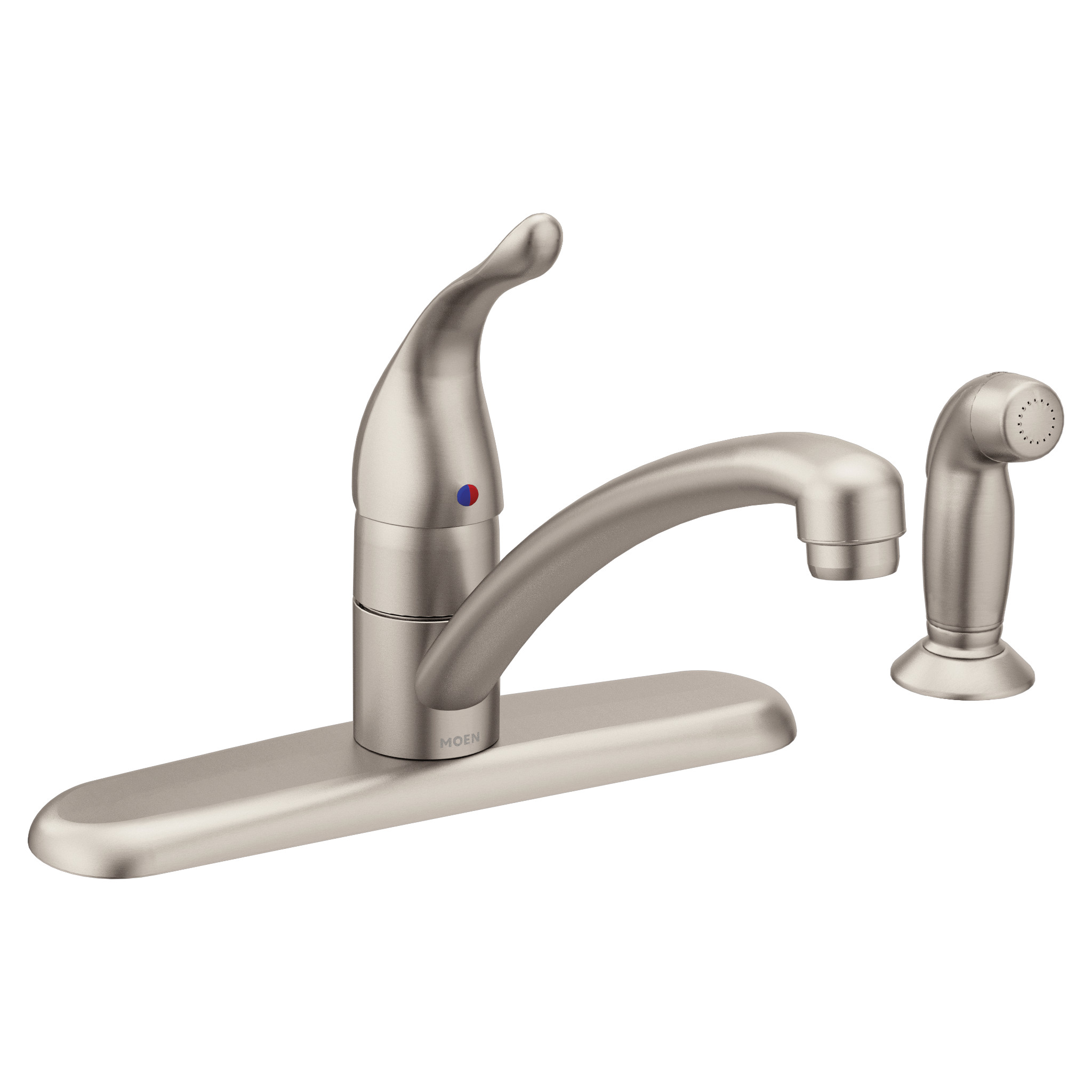 Chateau Chrome One-Handle Low Arc Kitchen Faucet – Moen