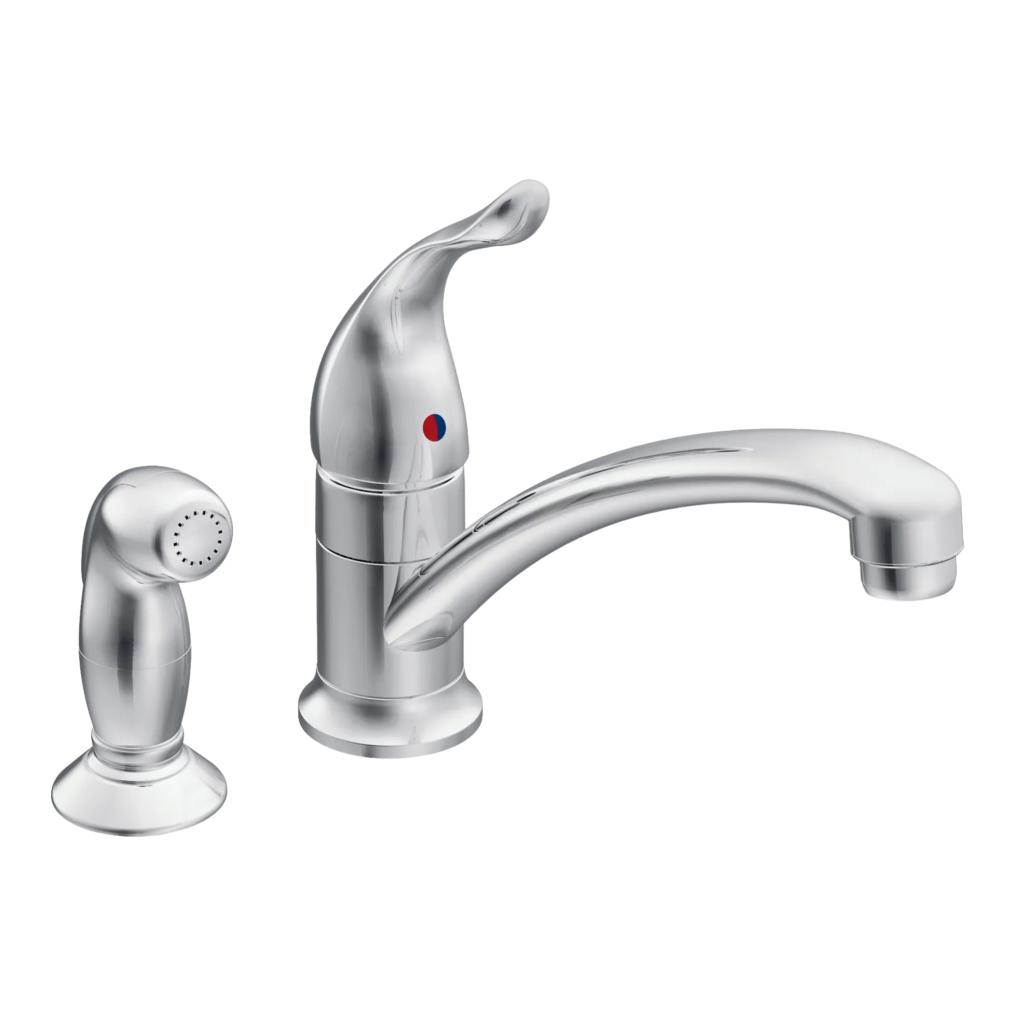 Chateau Chrome One-Handle Low Arc Kitchen Faucet – Moen