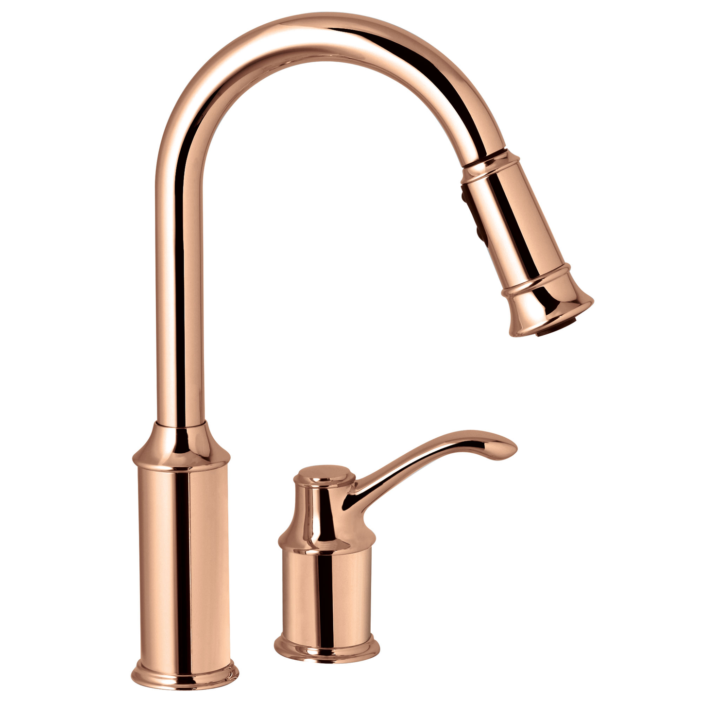 Aberdeen Chrome One-Handle High Arc Pulldown Kitchen Faucet