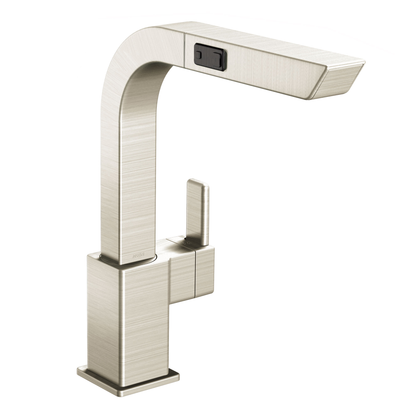 90 Degree Classic stainless one-handle high arc pullout kitchen faucet