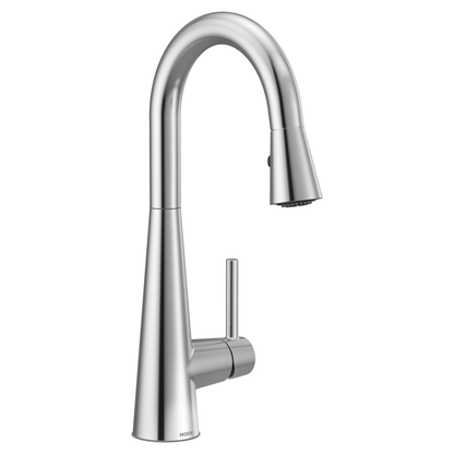Sleek One-Handle Pulldown Bar Faucet