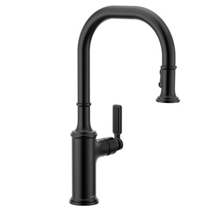 Smyth Matte black one-handle high arc pulldown kitchen faucet