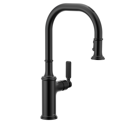 Smyth Matte black one-handle high arc pulldown kitchen faucet