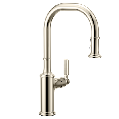 Smyth Matte black one-handle high arc pulldown kitchen faucet